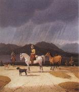 Wilhelm von Kobell Riders at the Tegernsee Spain oil painting artist